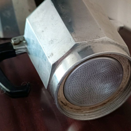 Moka pot large used, stove and gas compatible, 2-3 cups espresso