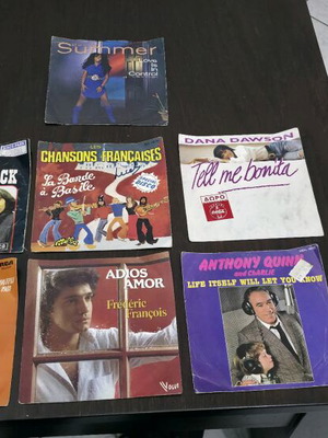45 RPM records like new, pack of 7 discs