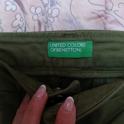 Benetton pants khaki used, size S