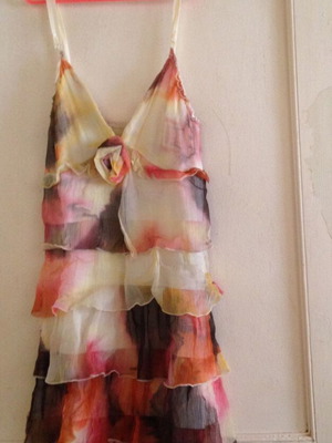 Enzzo Fashion dress M used, multicolor, 100% rayon with elastic bust