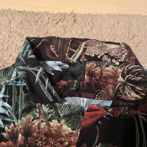 Men's shirt H&M Dark Tropical botanical size M new