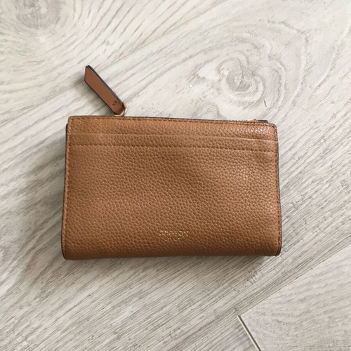 Eve 12 Credit Card Zip Wallet Oroton used, beige