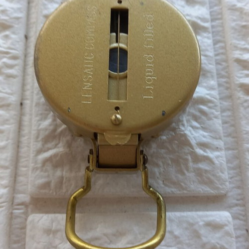 Vintage compass like new, military engineer style, diameter 6 cm