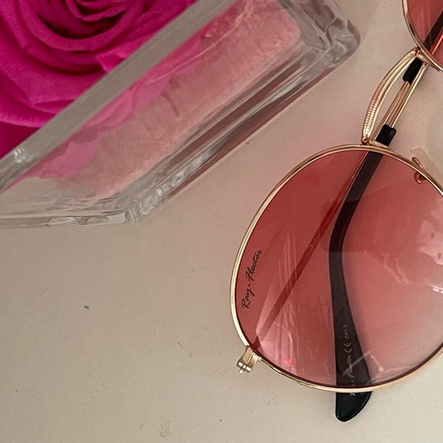 Ray-Flector RF708 C4 sunglasses new, pink lenses, gold frame