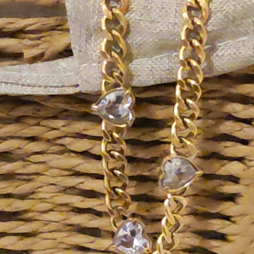 Steel necklace new, gold and silver color