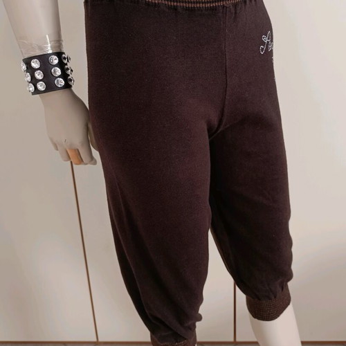 Artigli brown capri pants like new with elastic and subtle decoration