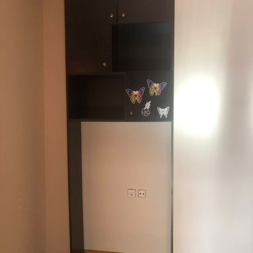 Black wardrobe and bookshelf used