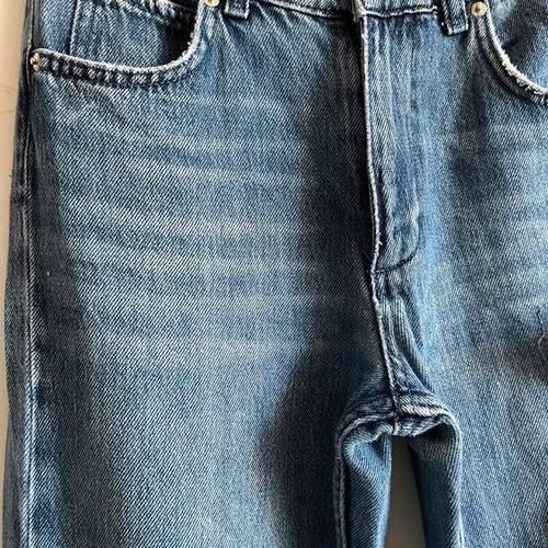 Zara blue high-waisted jeans with wide legs used, size 164 cm