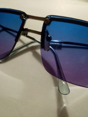 Women's mask sunglasses used blue-fuchsia