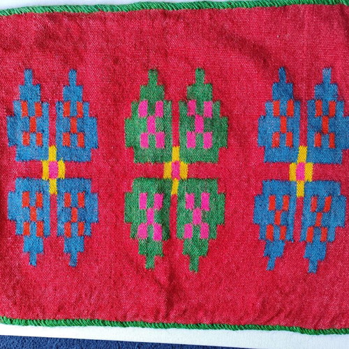 Handwoven all-wool pillowcase like new, loom woven
