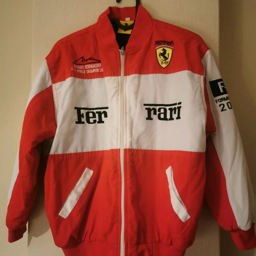 Ferrari kids jacket like new, white and red, size 116 cm