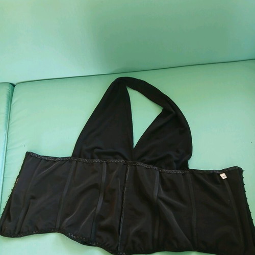 Unique halterneck corset size M/L like new, black