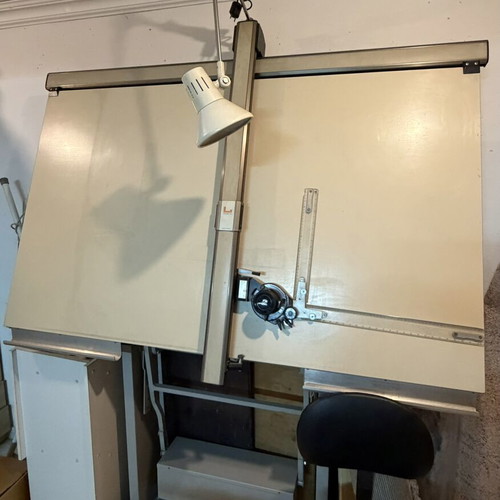 Vintage Neolt Drafting Table with Mutoh Model L Mechanism, like new