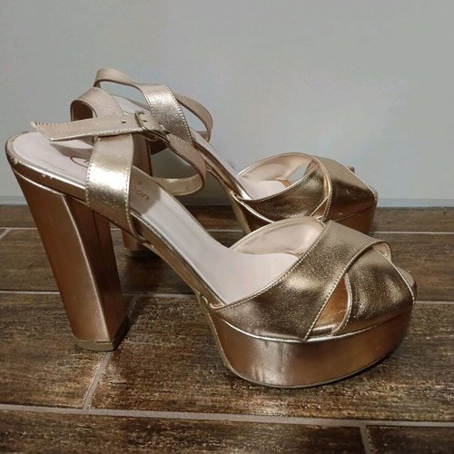 Fashion Icon high-heeled sandals bronze like new, size 40