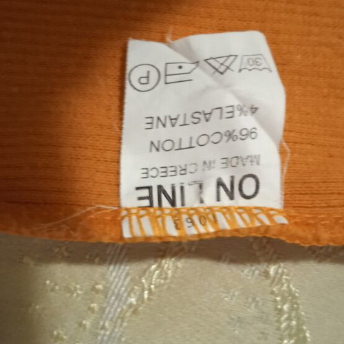 On Line women's blouse used, orange, medium to large size