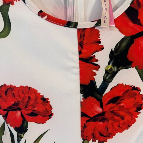 Imperial Italy floral peplum top size S like new