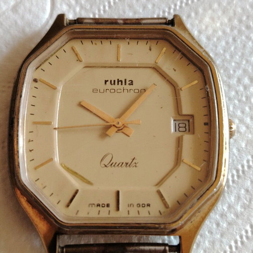 Vintage Ruhla Eurochron quartz wristwatch used