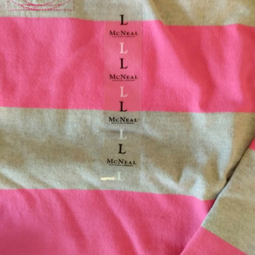 McNeal cotton shirt pink grey new size Large