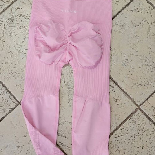 Thrivin women's sports leggings set new, pink, size M