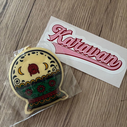 Karavan keychain new with free sticker