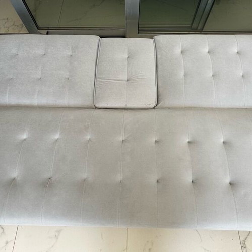 Sofa bed like new, modern design, light gray