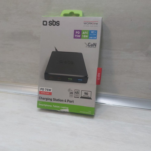 SBS WORKline GaN Charging Station 75W Power Delivery 4-Port