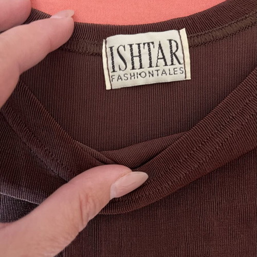 Ishtar Fashiontales mini dresses used, brown skater & black sleeveless V