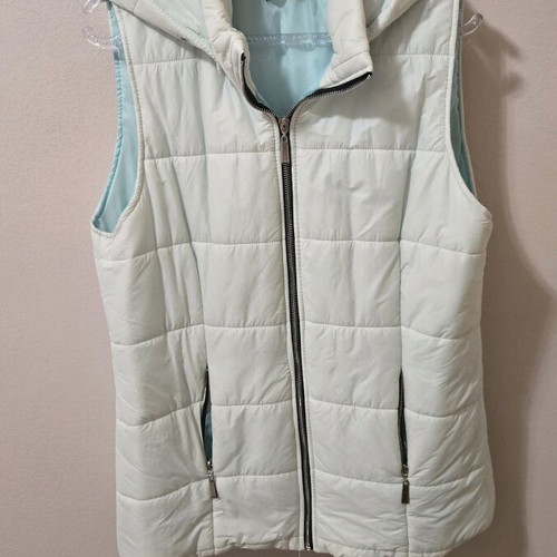 Sleeveless jacket one size like new, turquoise