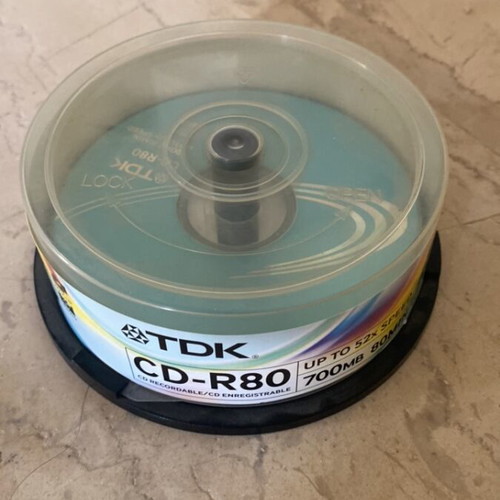 TDK CD blank 700MB used, pack of 10 discs