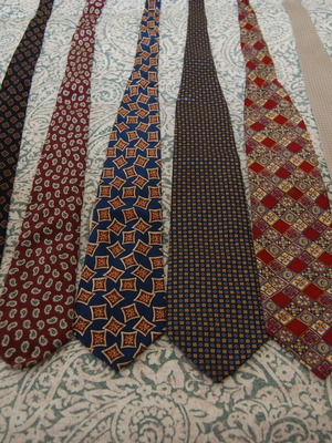 Silk ties used, pack of 6 pieces