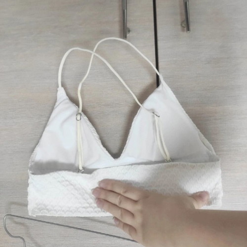 H&M Bikini Top Elastic Bralette Like New, White