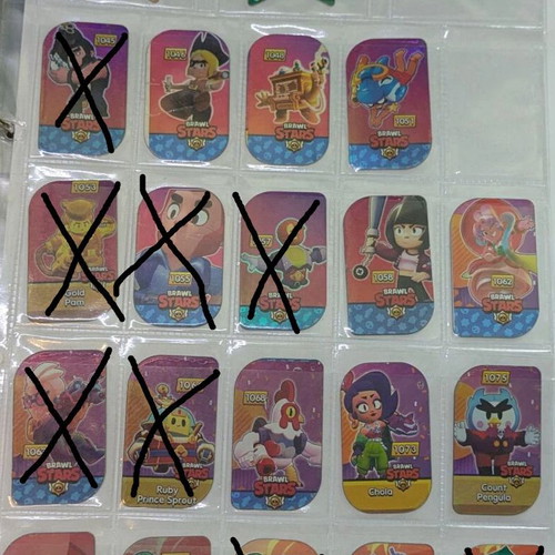 Brawl Stars collectible caps part 2 used, pack of 12 or 9 stars