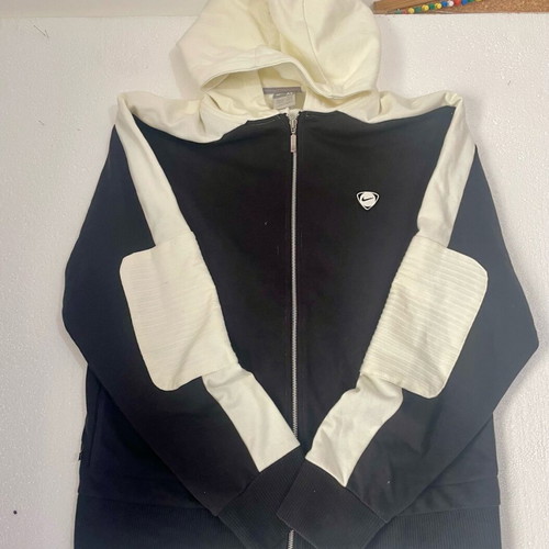 Nike Two-Tone Hoodie Black & Off-White Size XL Like New