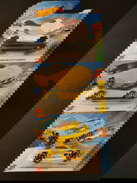 hot wheels sesto elemento, nsx, 24/seven