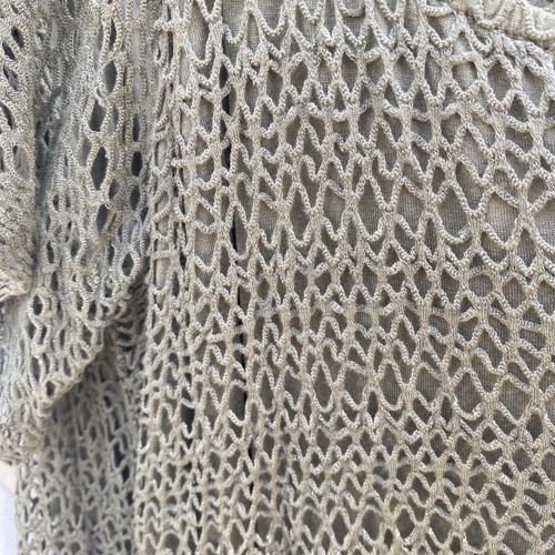 Attrattivo summer dress, khaki, short with net overlay
