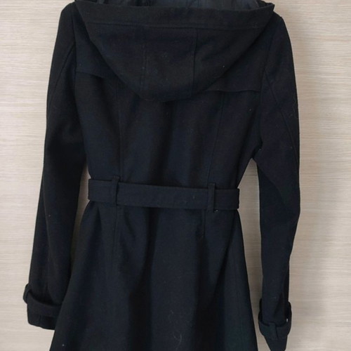 H&M coat used, size L, black