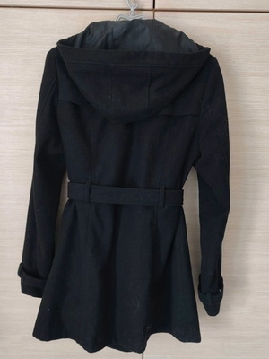 H&M coat used, size L, black