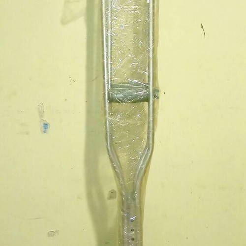 Crutches used, medium size, adjustable height 112-132cm, gray
