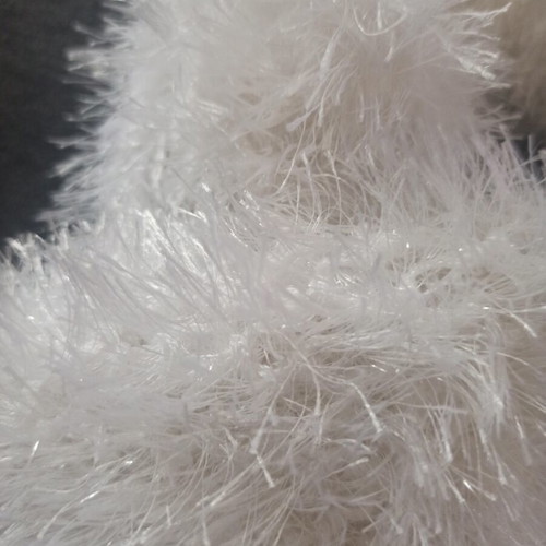 White scarf like new with silver sparkles and decorative beads