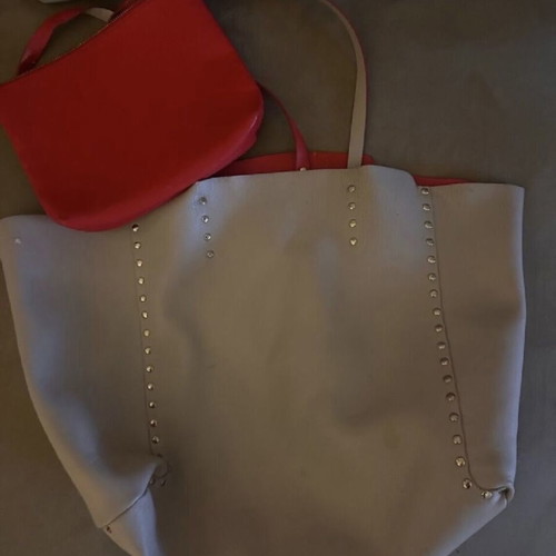 Double-sided bag used with wallet and zipper