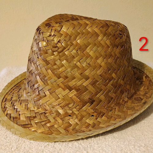 Straw hats new unisex, one size, set of 4 pieces