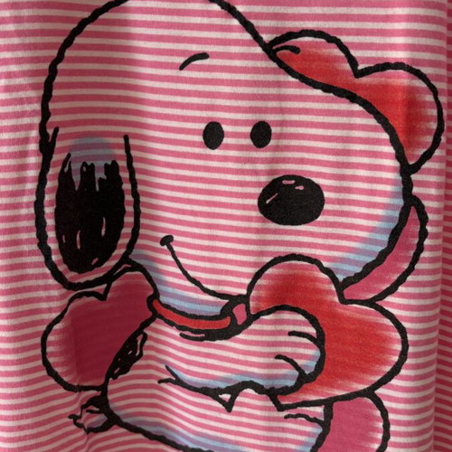 Nightgown cotton mako size M, like new, red and pink