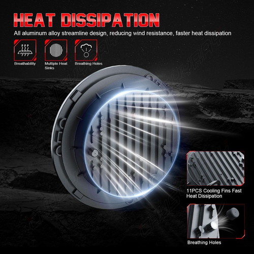 7-inch RGB LED headlights for Jeep Wrangler JK LJ Lada Niva Golf 2 Cherokee, used, 3 pcs with defects