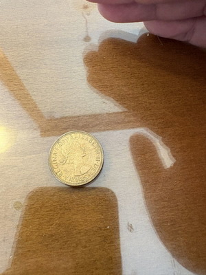 English gold coin, 7.8g, found in Mykonos sea