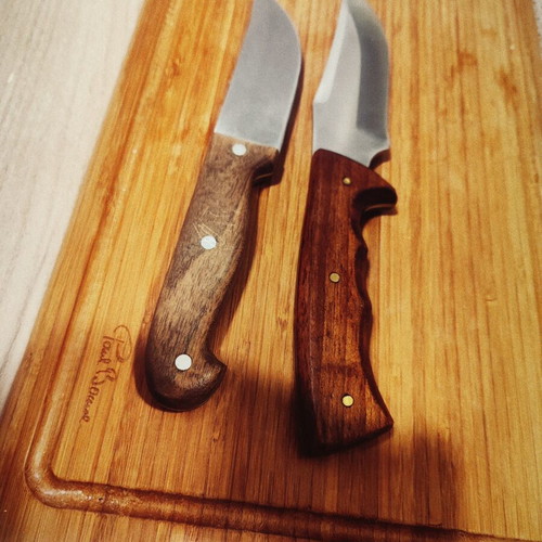 Hunting knives for skinning, handmade, Huter Georg and ASERO TOLEDANO
