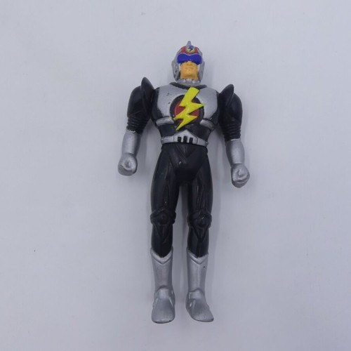 Vintage PVC Mega Power Fighters Flash Black action figure used 4.7"