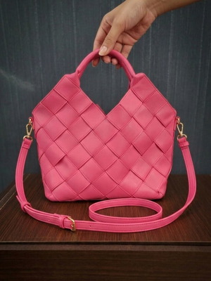 Celestino handbag like new, fuchsia color with detachable inner pouch