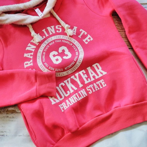 Senrise sweatshirt new, size S/M, cotton, white and red
