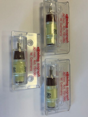 Rotring Isograph 0.80 Σετ 3 Τεμαχίων Καινούργιο από Γερμανία