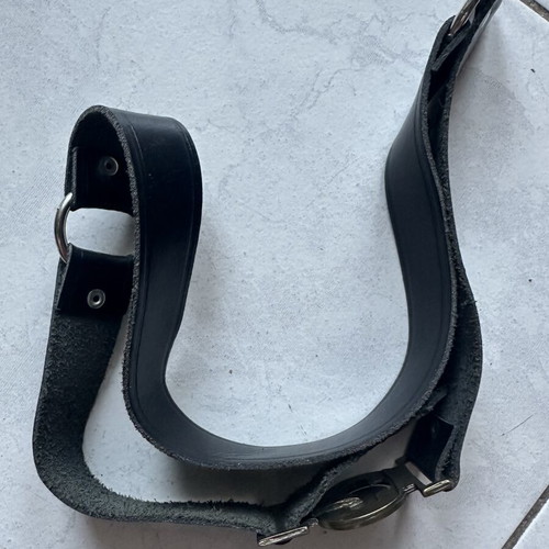Leather Scout Belt "Σώμα Ελλήνων Προσκόπων 1910" like new, black, size 85
